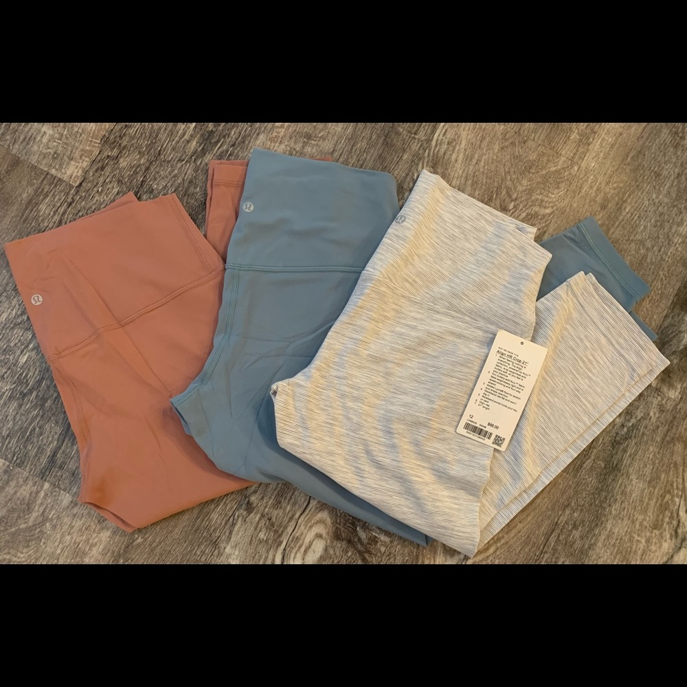 Set of 3 Lululemon Align High-Rise Leggings Sz 12